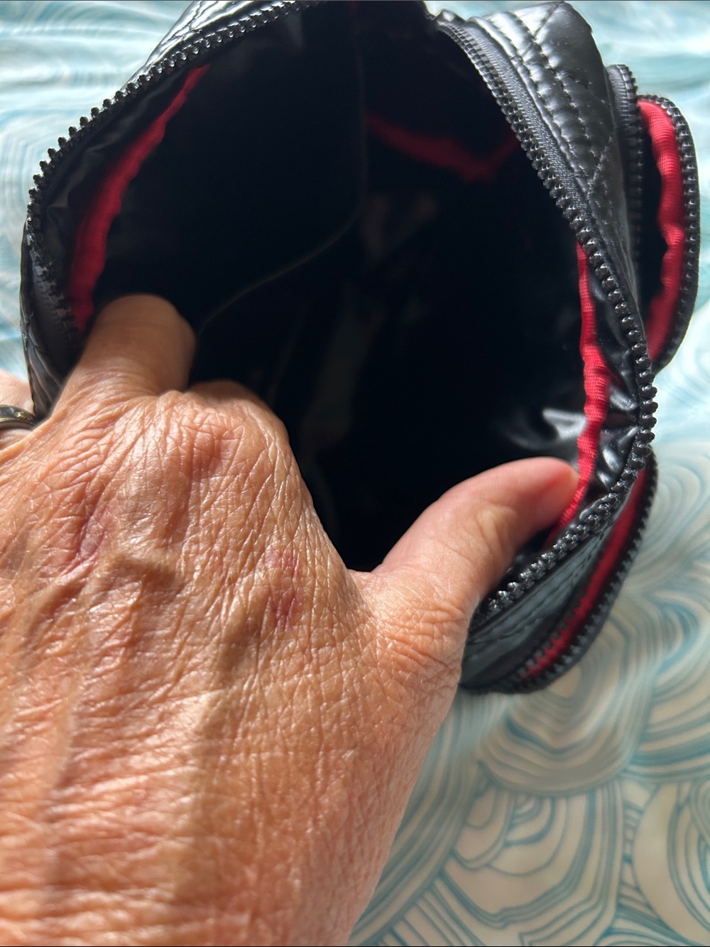 MZ Wallace black lacquer Cosmetic Bag. Excellent - Picture 9 of 11